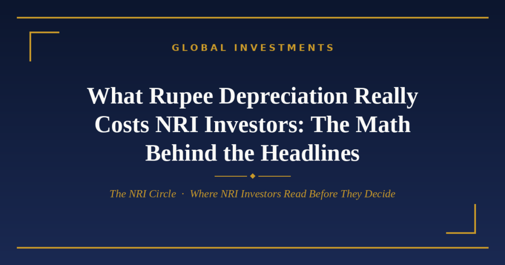 Rupee depreciation cost for NRI investors — The NRI Circle